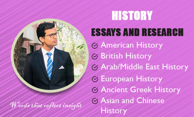 Gig Preview - Write research articles and essays on history