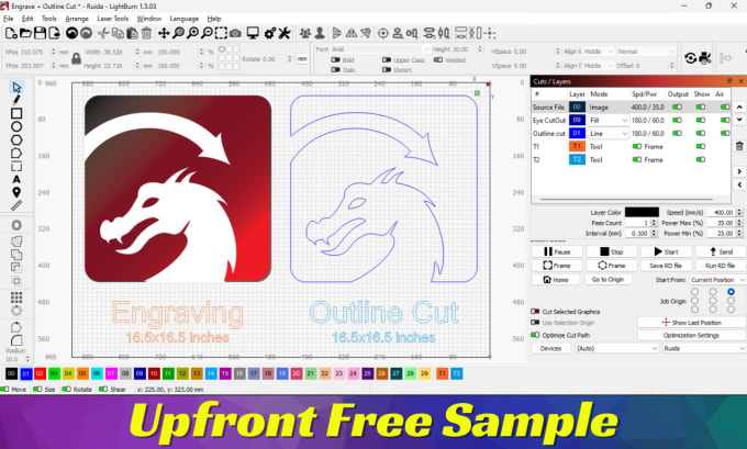 Gig Preview - Design lightburn files for laser cutting and engraving machines