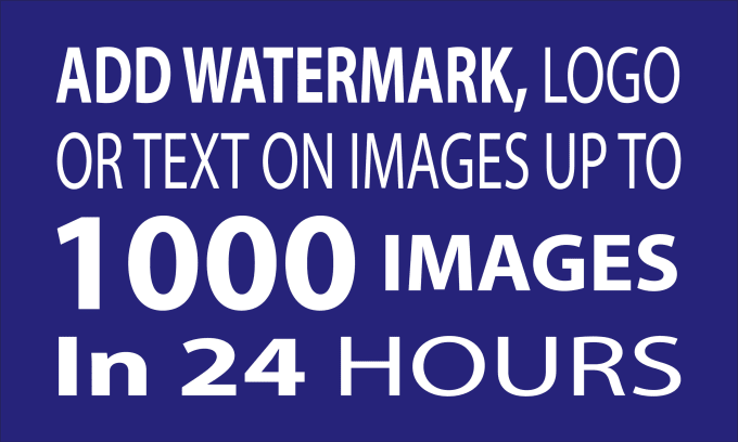 Gig Preview - Add watermark logo or text and removal background perfectly