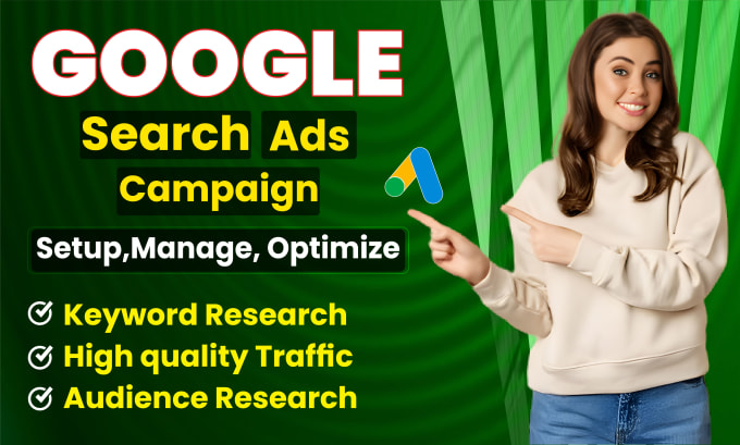 Gig Preview - Setup manage google ads campaign PPC campaigns ads adwords