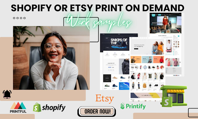 Bestseller - set up shopify, shopify print on demand store, shopify website, printify