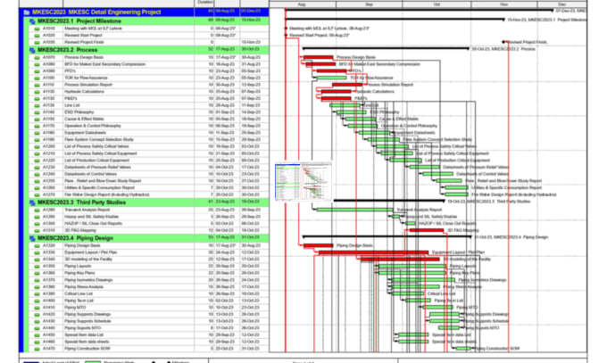 Gig Preview - Create project plan, schedule in primavera p6, ms project or excel