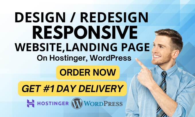 Gig Preview - Develop wordpress website design, responsive wordpress