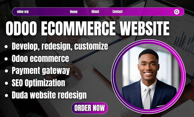 Gig Preview - Develop responsive odoo ecommerce website odoo theme customisation