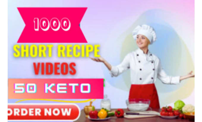 Gig Preview - Give you 1000 cooking short videos 50 keto video and 30 day keto meal plan