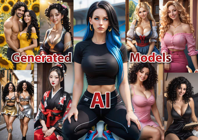 Gig Preview - Create perfect female models using ai