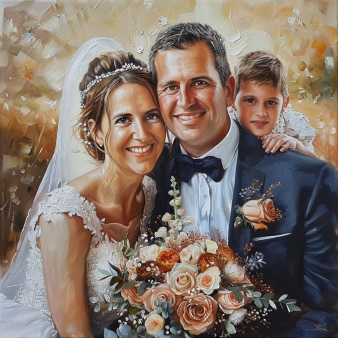 Bestseller - do realistic family portrait , couple painting in any style