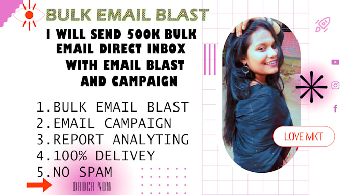 Gig Preview - Send 500k bulk emails and email marketing services