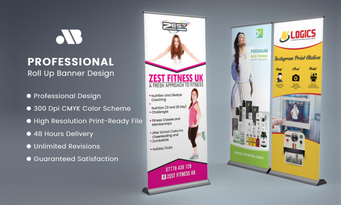 Gig Preview - Design a professional roll up banner or pull up banner