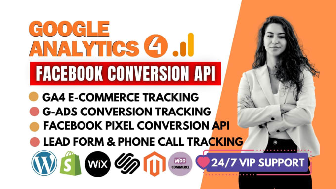 Bestseller - setup facebook pixel conversion API, google analytics 4,ga4, conversion tracking