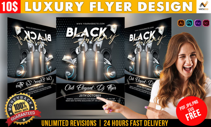 Gig Preview - Create luxury flyer design for you