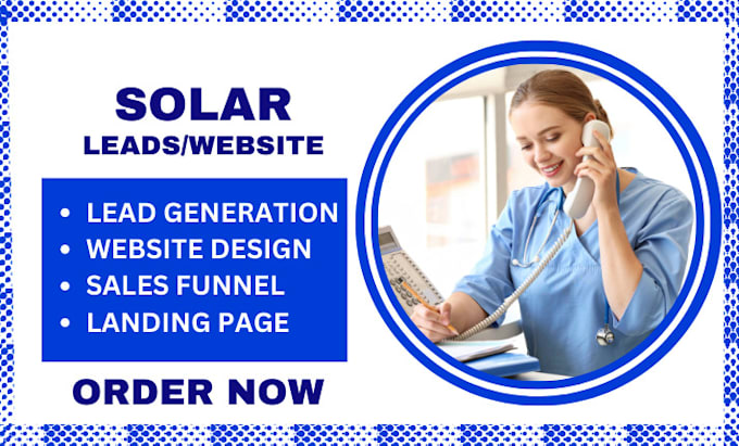 Gig Preview - Solar leads roofing leads hvac leads solar landing page