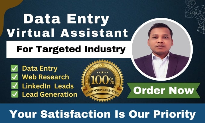 Gig Preview - Do virtual assistant for data entry, lead generation