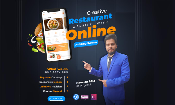 Gig Preview - Build restaurant and catering website with online ordering system