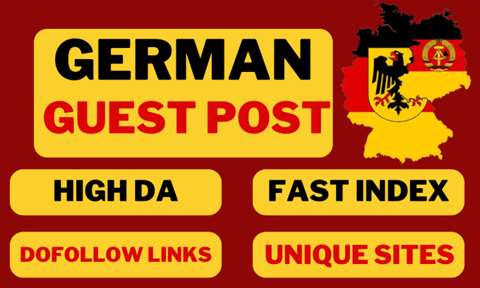 Gig Preview - Make german backlinks on high da german guest post sites