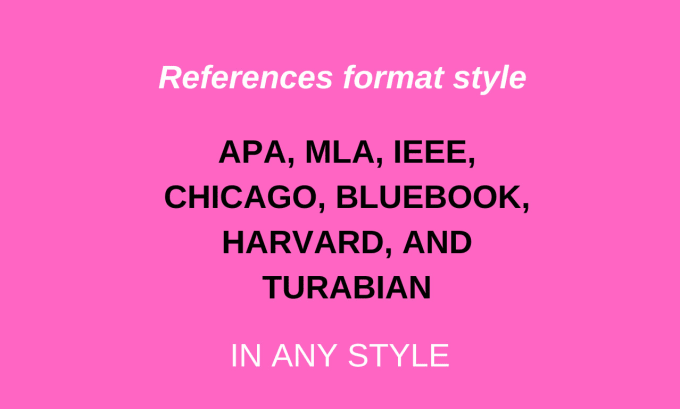 Gig Preview - Do citations in mendeley, apa, mla, harvard, chicago style