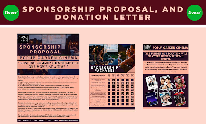 Gig Preview - Design your sponsorship, fundraising or grant proposal