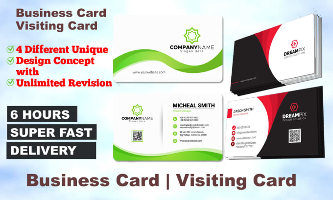 Gig Preview - Do professional business card designs of all types within 8 hours