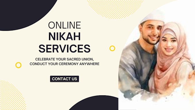 Gig Preview - Be your online nikah imam for islamic wedding