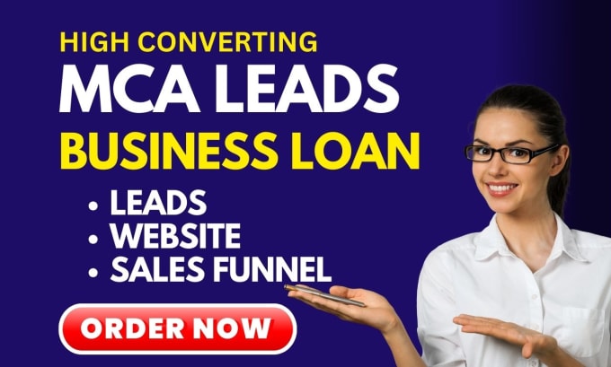 Gig Preview - Generate hot  mca leads  or merchant cash advance business loan leads website