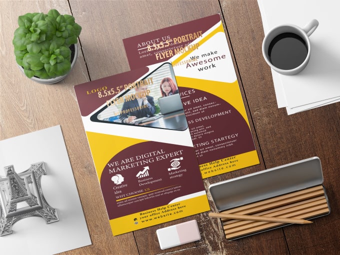 Gig Preview - Design flyer, rack card, door hanger and roll up banner for you