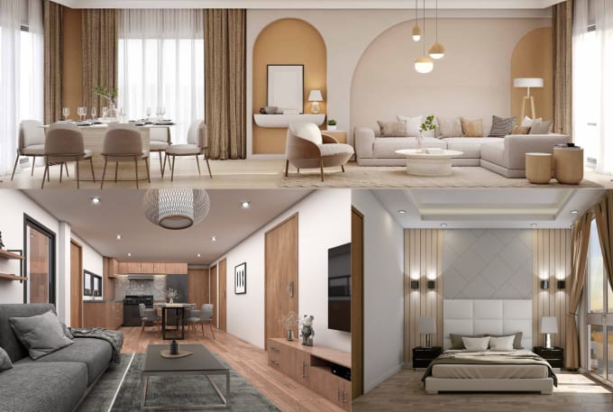 Gig Preview - Provide professional interior design rendering services