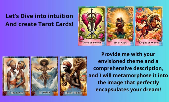 Bestseller - create ai images for tarot cards unique in your preferable style