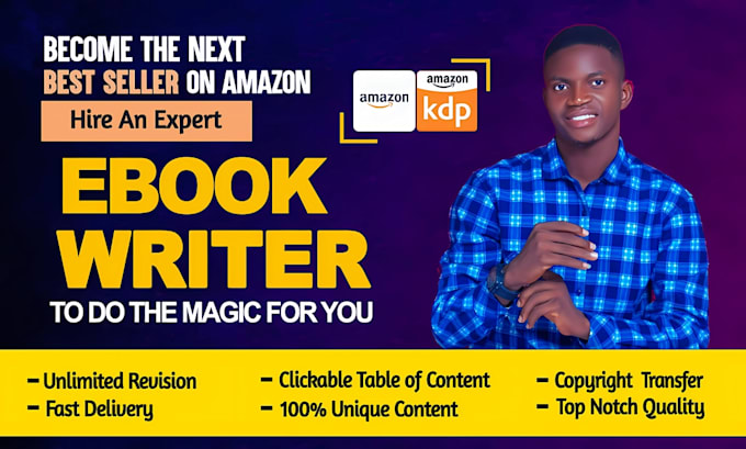 Gig Preview - Ebook ghostwriter, KDP book writer, ghost book writer, nonfiction ghostwriter