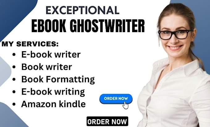 Gig Preview - Be your ebookwriter ghostwriter fiction book writer book editor book formatting