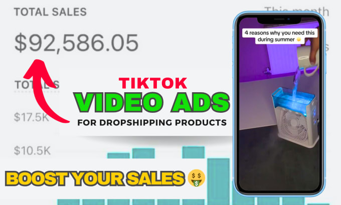 Gig Preview - Create sales boosting tik tok video ads, dropshipping video ads, tik tok ads