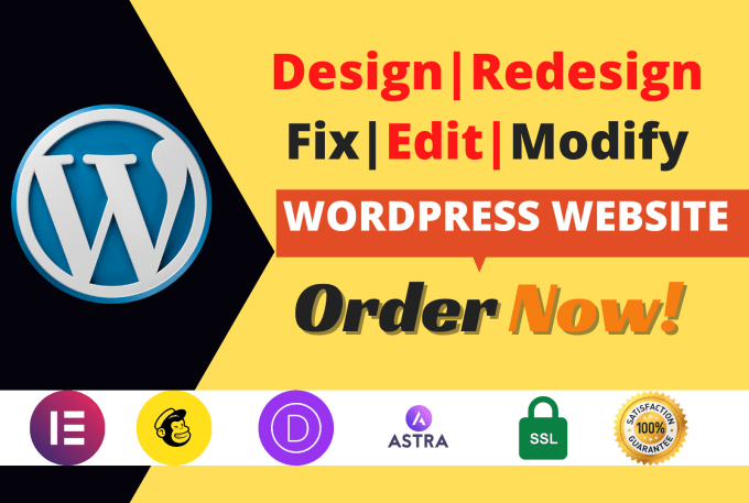 Gig Preview - Design redesign clone copy  modify fix wordpress website