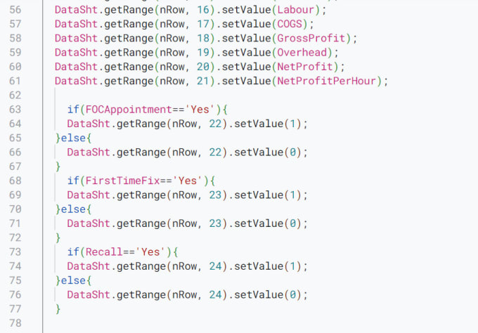 Gig Preview - Automate your google spreadsheets using app script