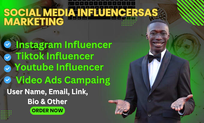 Gig Preview - Find instagram influencer leads for influencer marketing