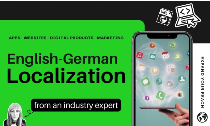 Gig Preview - Translate, localize your website or app in english or german