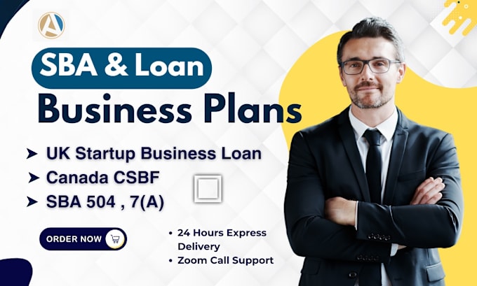 Gig Preview - Prepare business plan for bank loan sba 7a 504 microloan and eidl