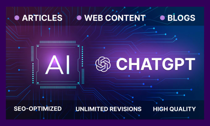 Gig Preview - Write chatgpt generated articles and blog posts using open ai