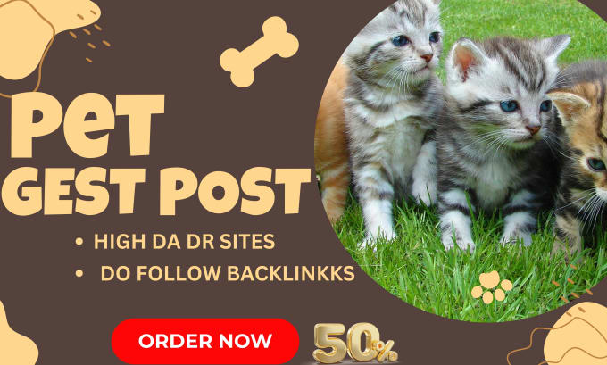 Gig Preview - Publish a pet guest post with high quality backlinks