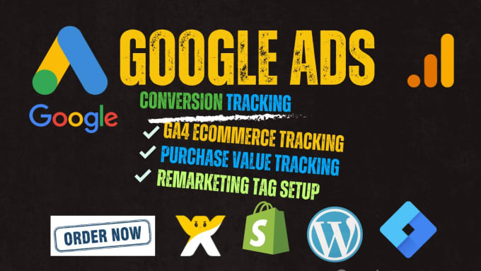 Gig Preview - Setup or fix google ads conversion tracking and ga4 ecommerce tracking with GTM