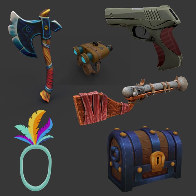 Gig Preview - Make hand painted stylized textures  for your 3d assets