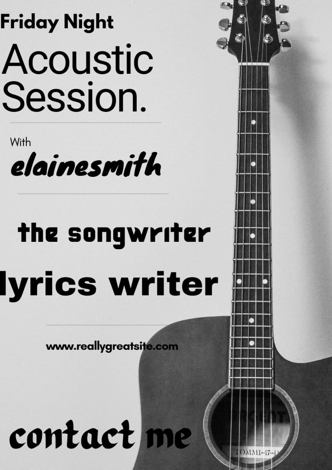 Gig Preview - Ghostwrite your acoustic version song of any genre and your lyrics