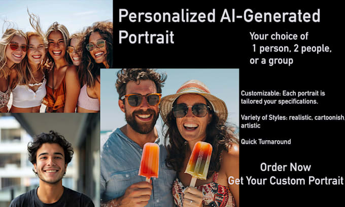 Gig Preview - Design a personalized ai generated portrait for you