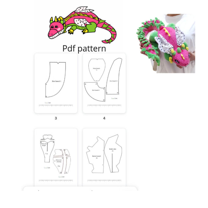 Gig Preview - Create plushie toy pattern for you