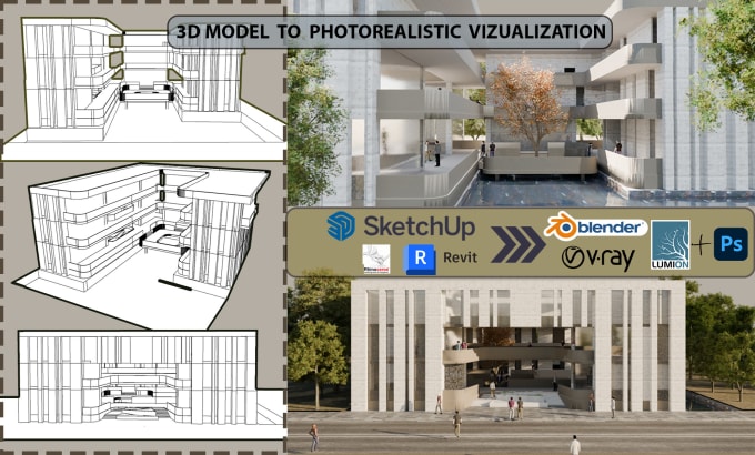 Gig Preview - Create realistic exterior architecture rendering