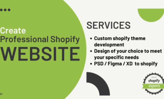 Gig Preview - Design your shopify ecommerce store and upload your invetory