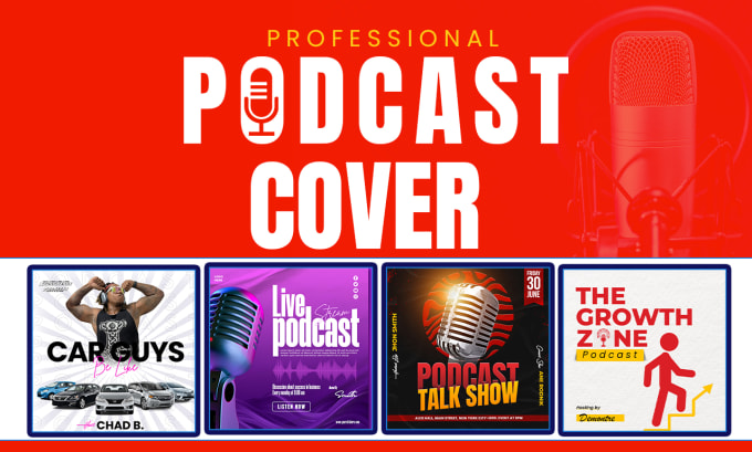 Gig Preview - Professional design modern podcast cover artwork  logo