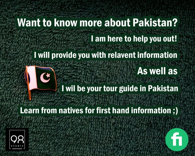 Gig Preview - Help you learn anything about pakistan