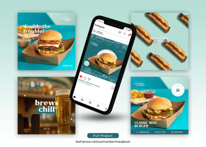 Gig Preview - Design food banners and social media posts