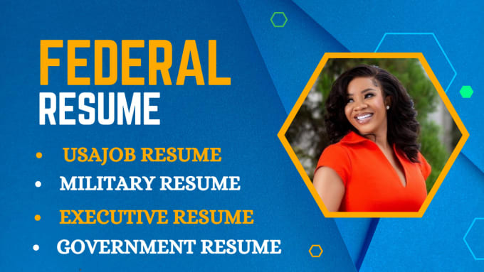 Gig Preview - Federal resume, military, veteran, government, executive