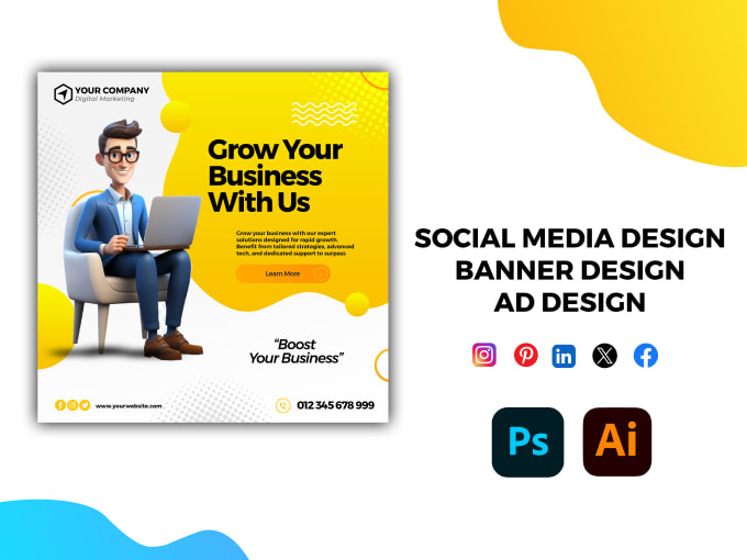 Gig Preview - Make eye catching design for your social media posts  banners