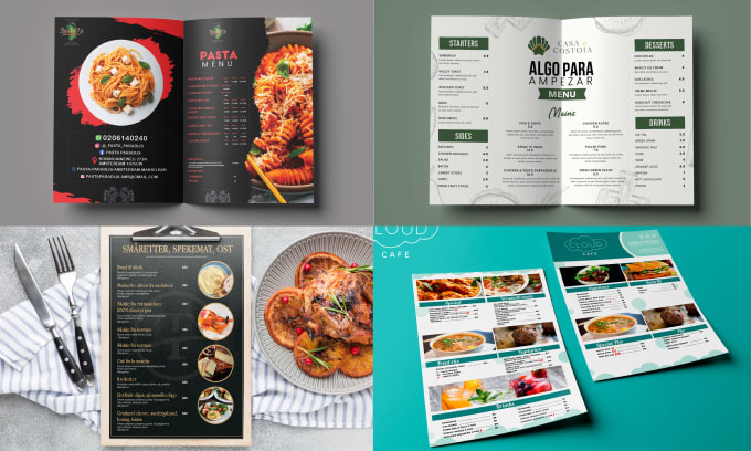 Gig Preview - Do food menu design, restaurant menu design, food flyer and digital menu